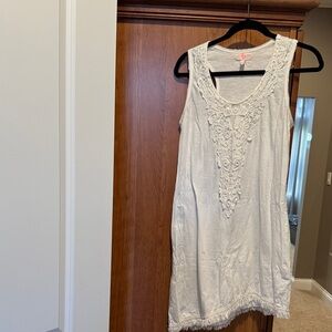Chic White Lace Swim Coverup